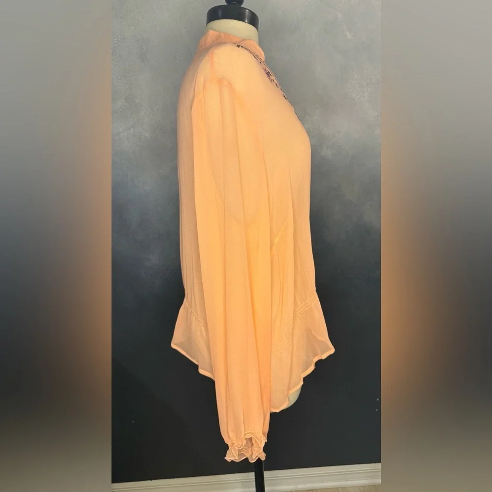 🌸 Tess Studio 100% Silk Embroidered Blouse – Size 16 🌸 - Picture 3 of 10